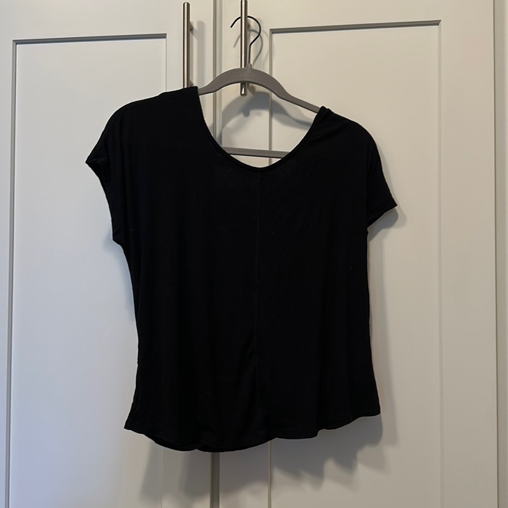 Black comfy / workout top! Open back